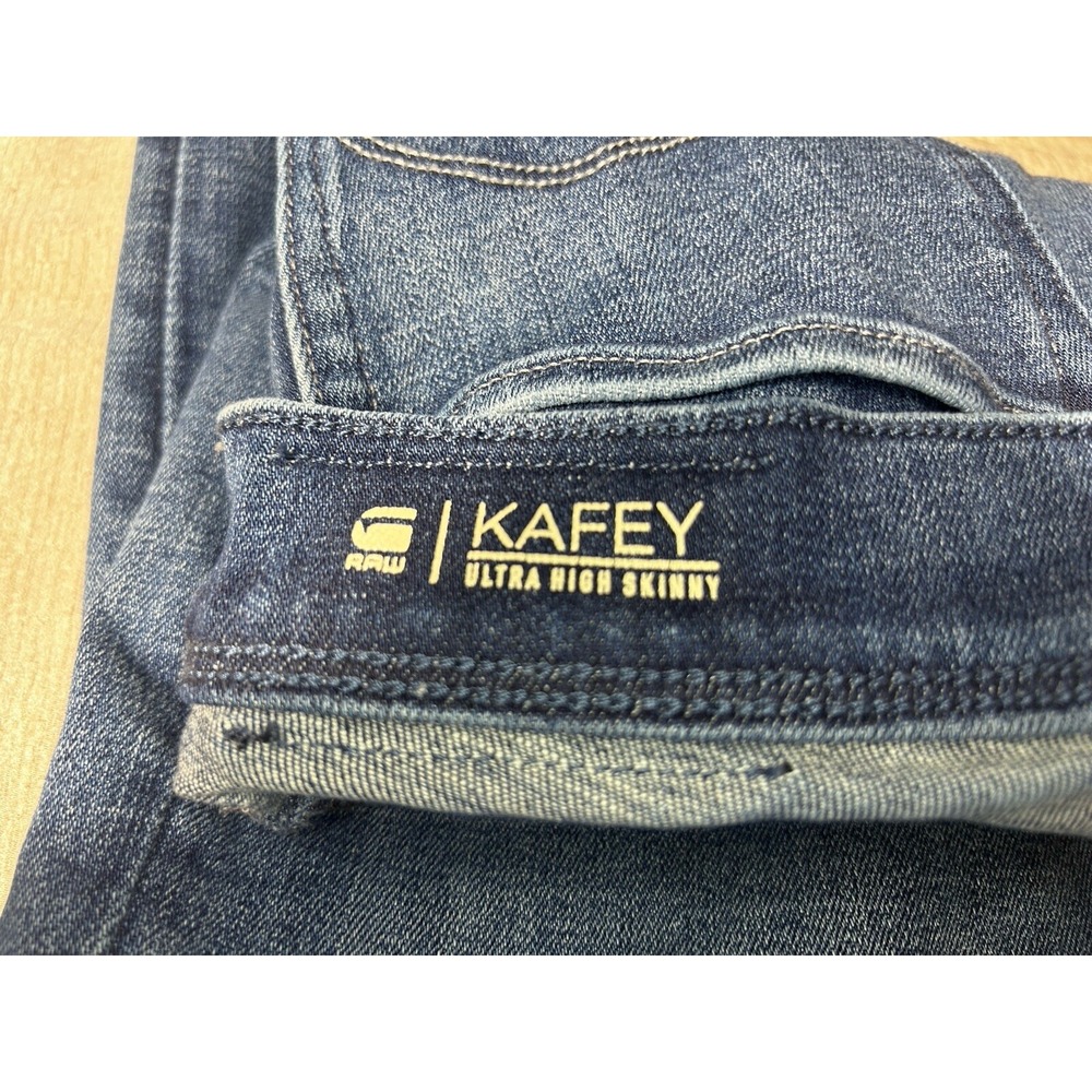 G-STAR RAW Kafey Ultra High Skinny Jeans Women's 26/32 Dark Wash Stretch Denim - Picture 14 of 16